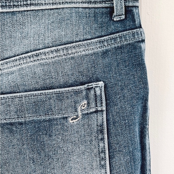 Seafarer Harry Two Tone Wide Leg Denim Italian Designer Rare Women 26 Raw Hem - Picture 10 of 12